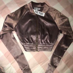 SILK CROP TOP JACKET